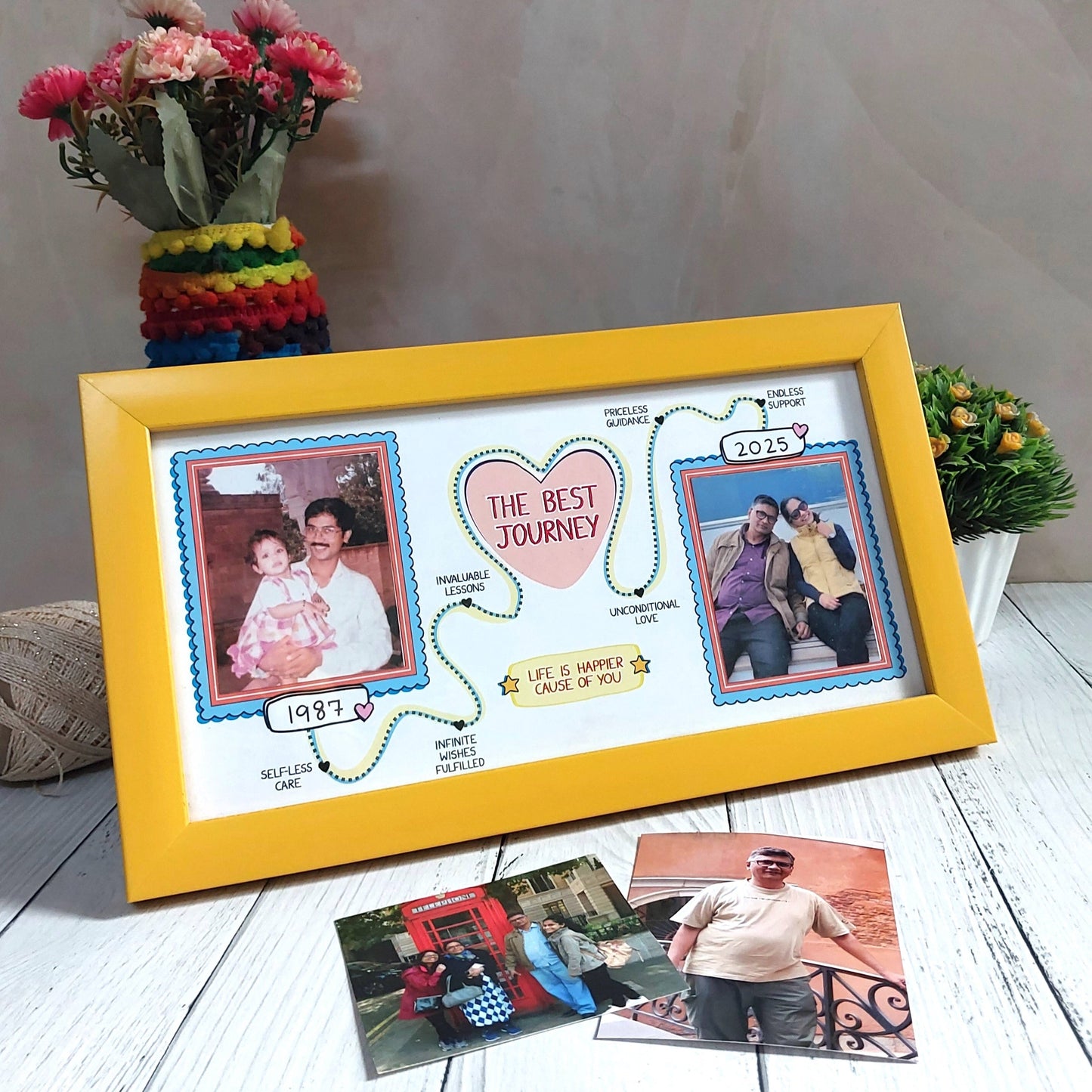 Dad 'TIME TRAVEL' Personalised Frame - Gift for Father Baar Baar Dekho