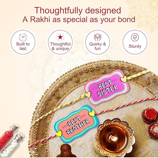 Combo of 2: Brother, sister - Rakhi