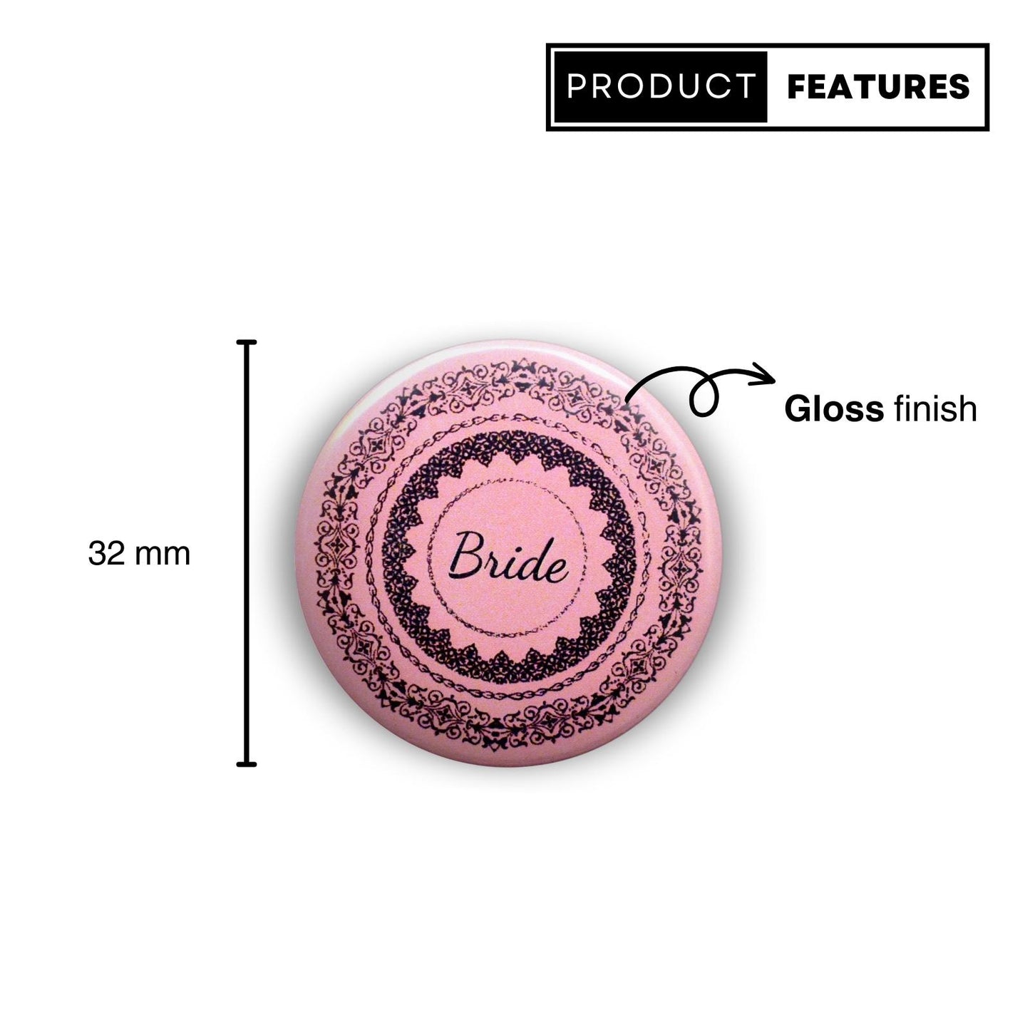 Bride! Vintage Border Badge