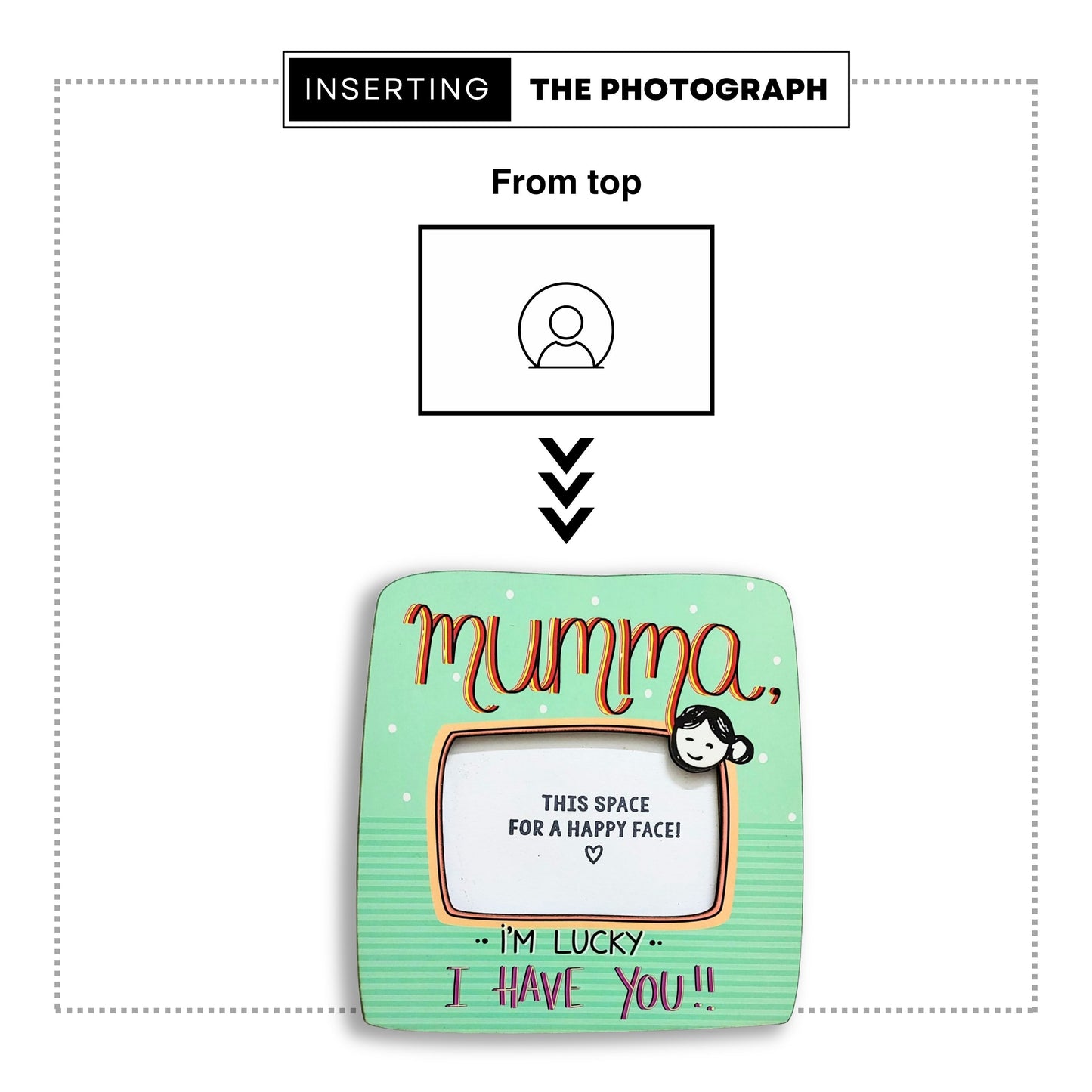 Mumma, I'm lucky! - Photo Magnet