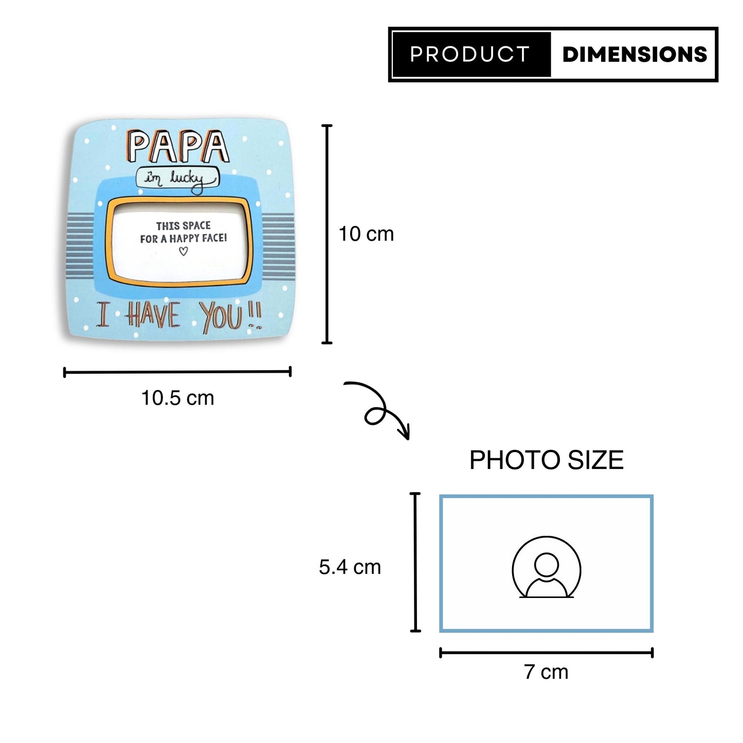 Papa, I'm lucky! - Photomagnet