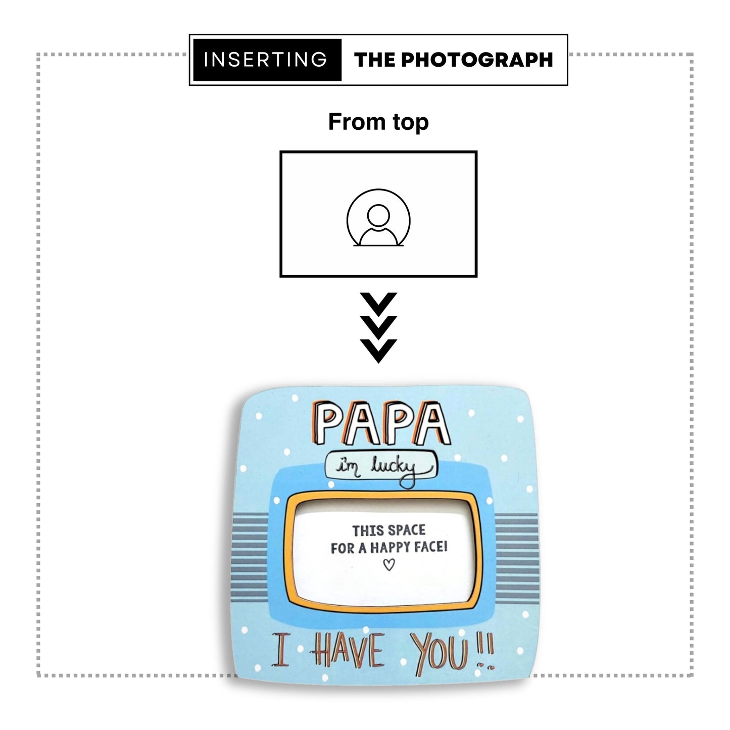 Papa, I'm lucky! - Photomagnet