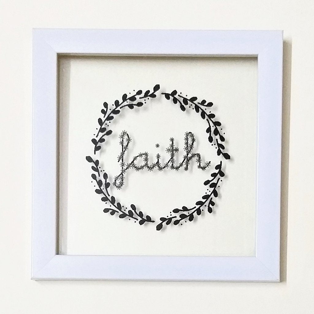 Faith (Black)! Floating Frame