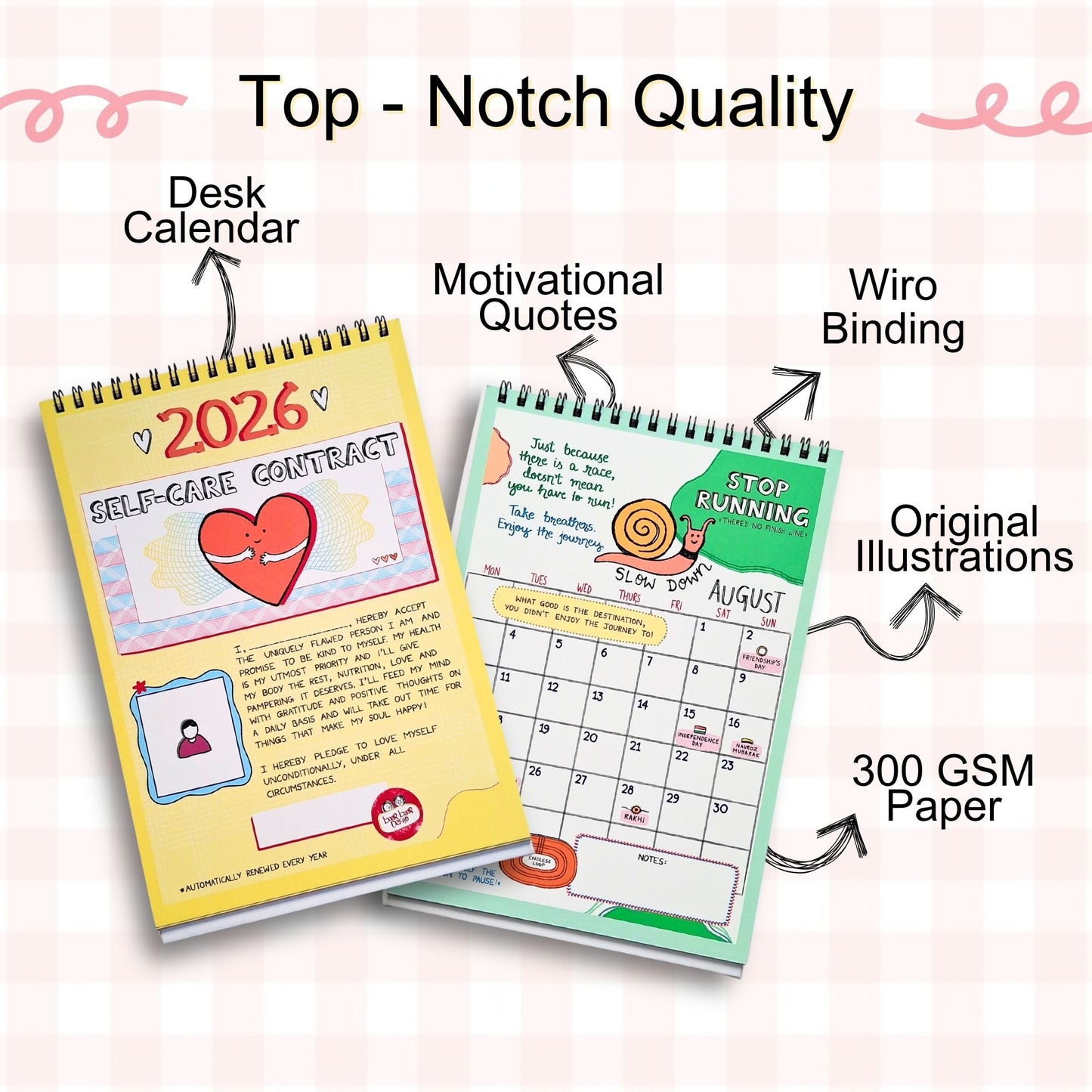 Self-care Contract - 2026 Calendar with Launch Freebies