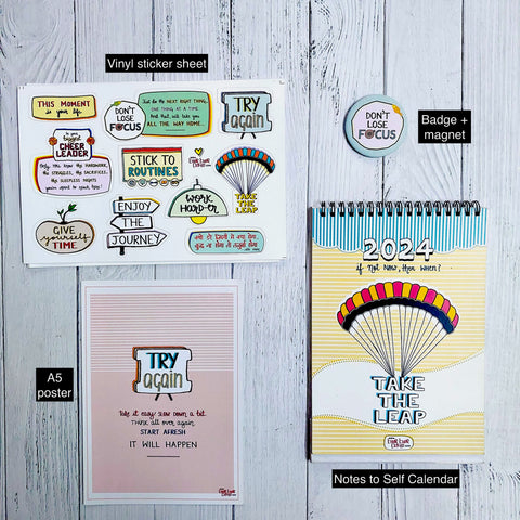 'Take the LEAP!' | 2024 Desk Calendar + LAUNCH FREEBIES