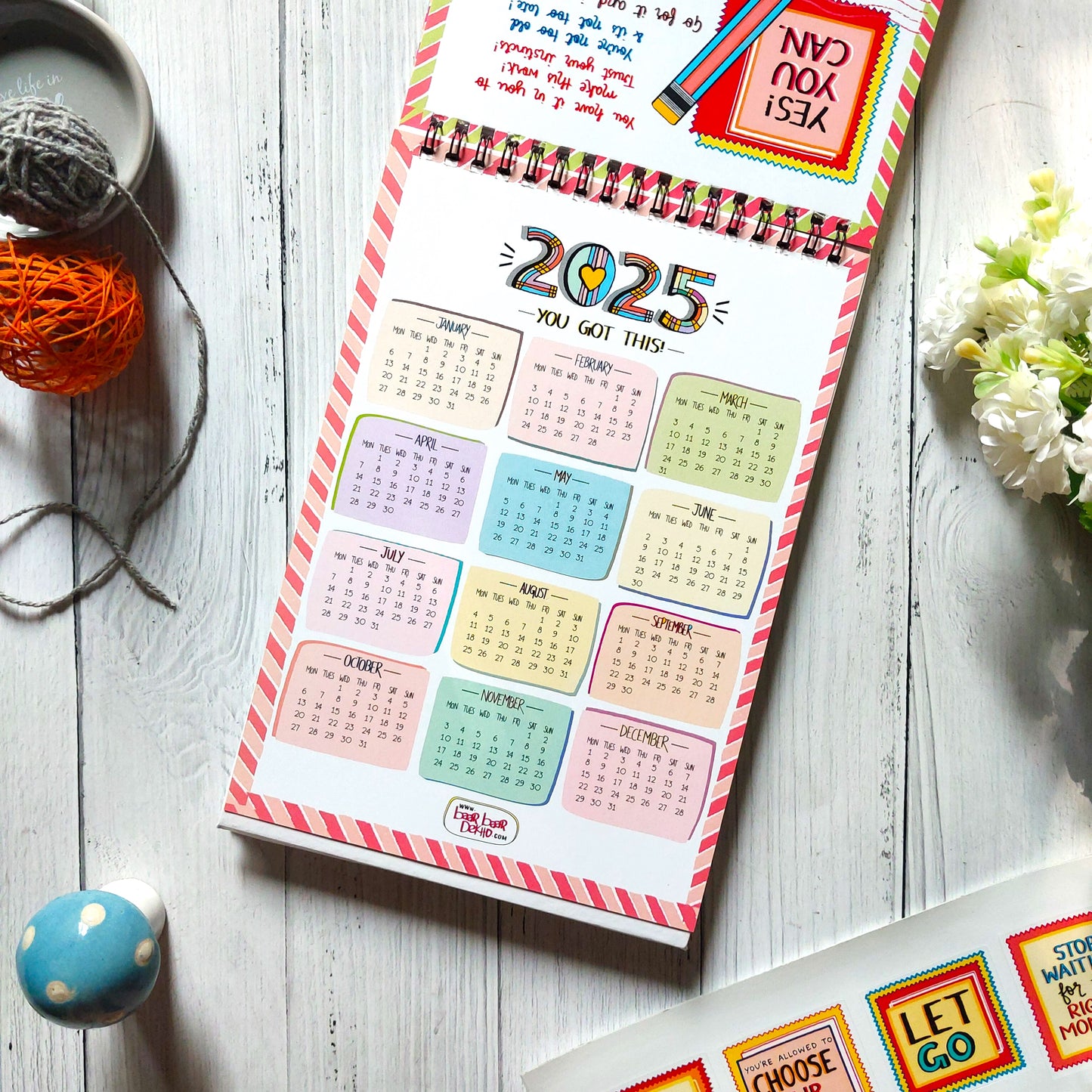 Notes to Self - 2025 Calendar with Launch Freebies