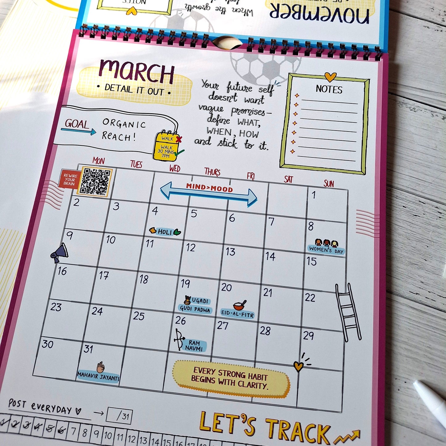 Small Steps, Big Changes - 2026 Wall Calendar with Launch Freebies