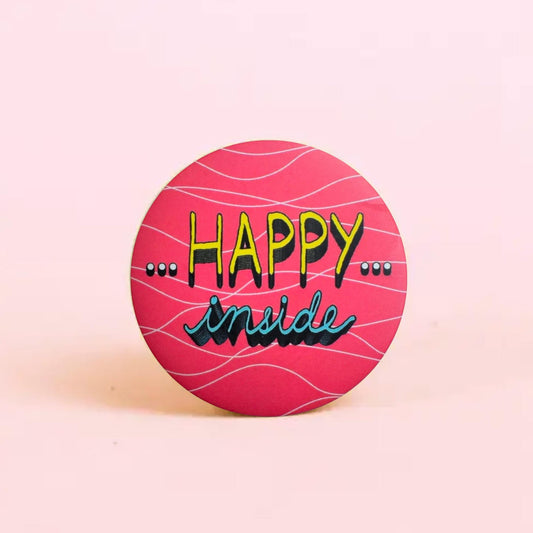 HAPPY Inside! | Badge+Magnet