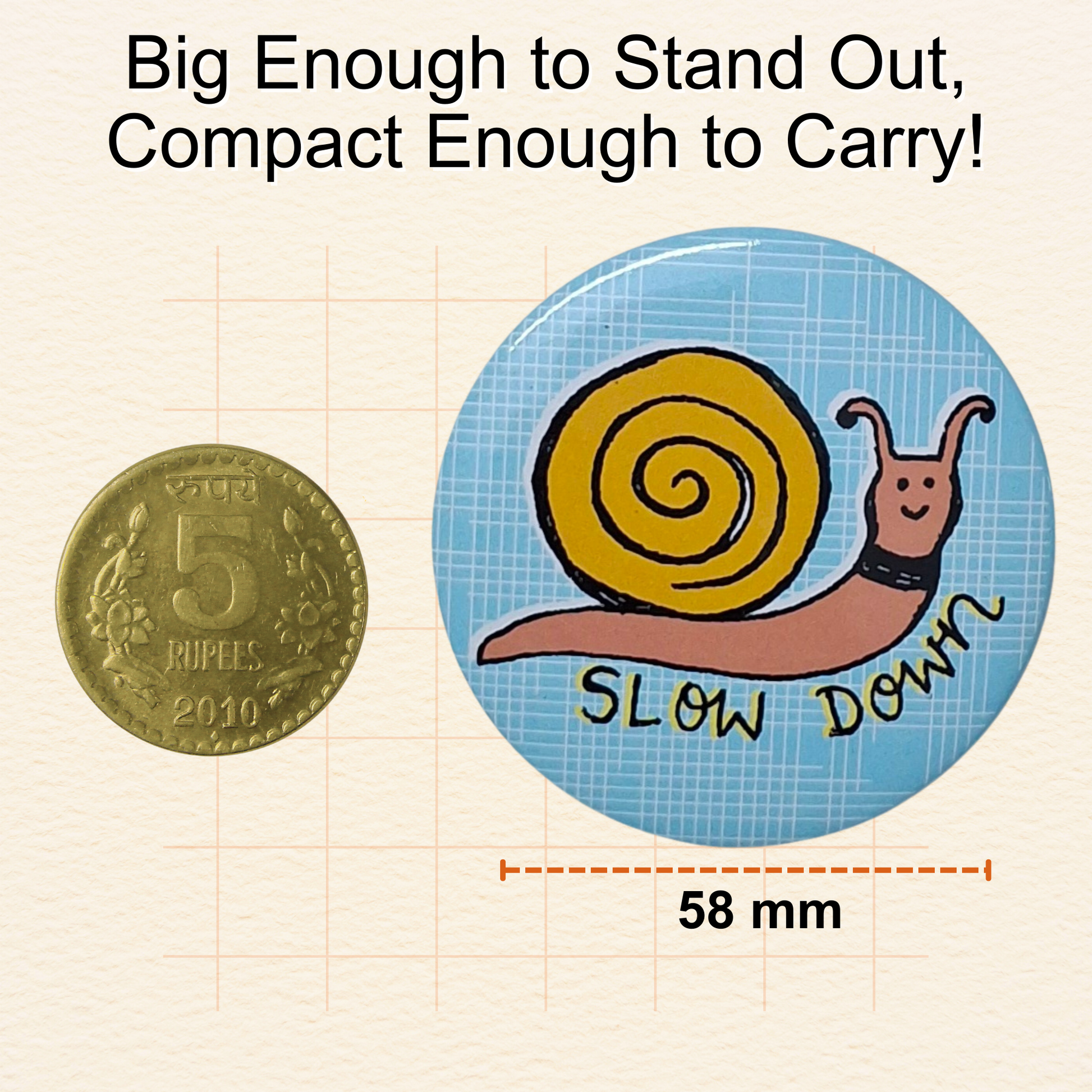 SLOW DOWN - Badge+Magnet Baar Baar Dekho