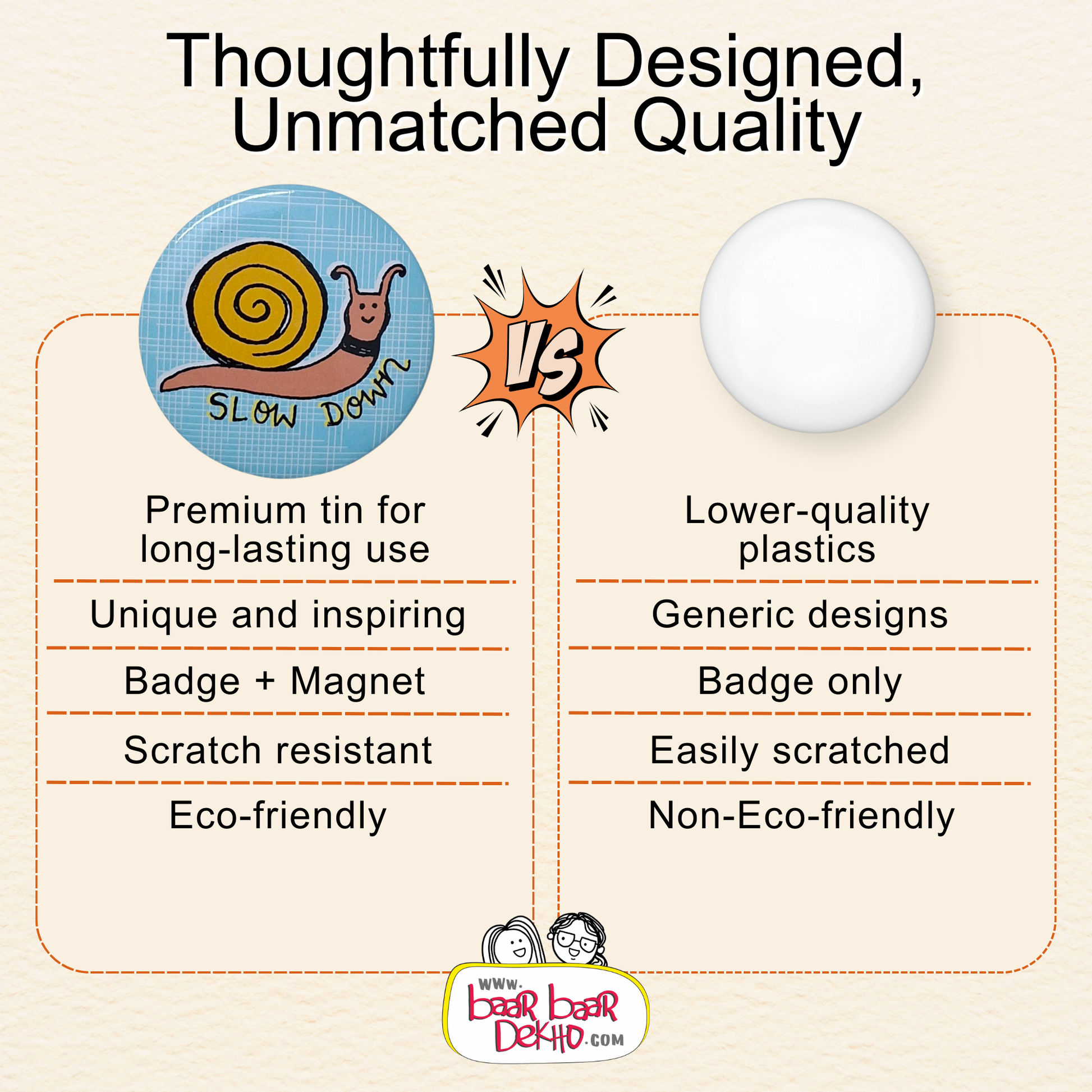 SLOW DOWN - Badge+Magnet Baar Baar Dekho