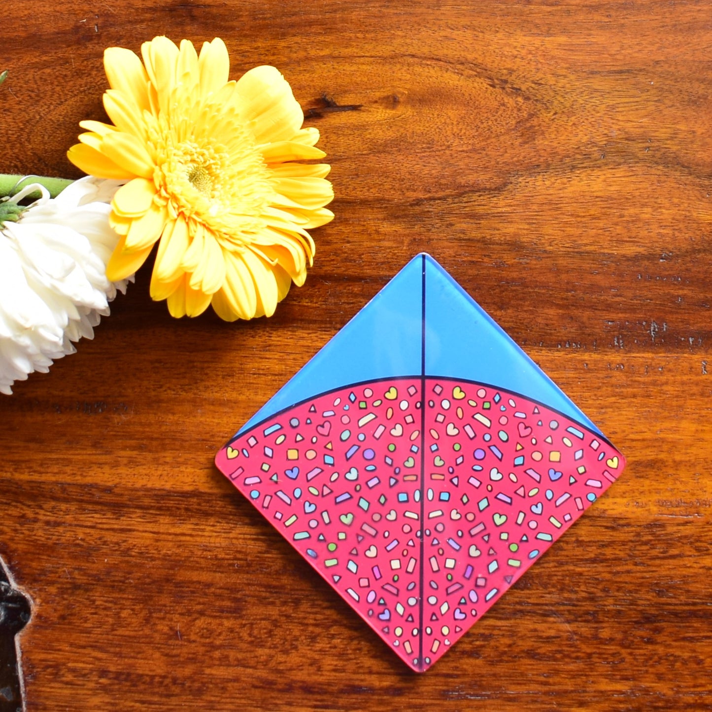 Blue Pink Patang! - Coaster