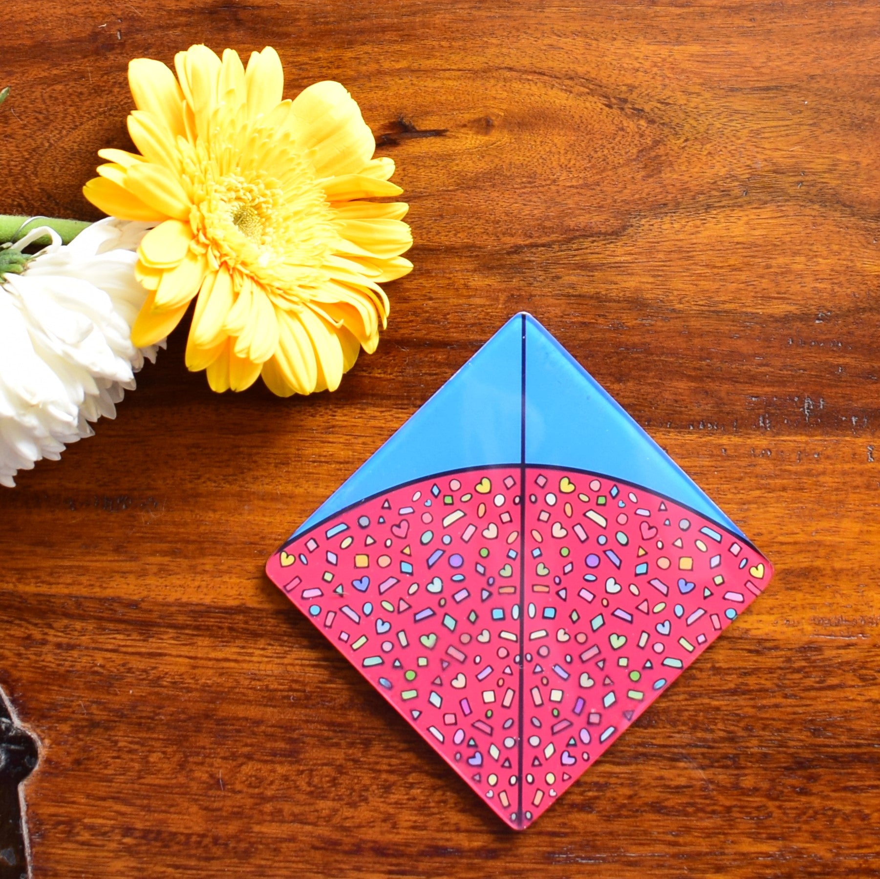 Blue Pink Patang! - Coaster