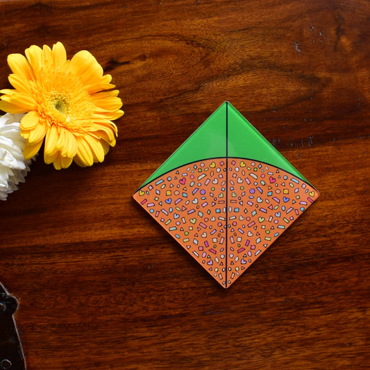 Green Orange Patang! - Coaster