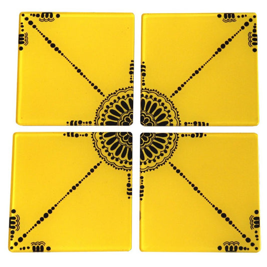 The Yellow Flower | Coaster - Set of 4