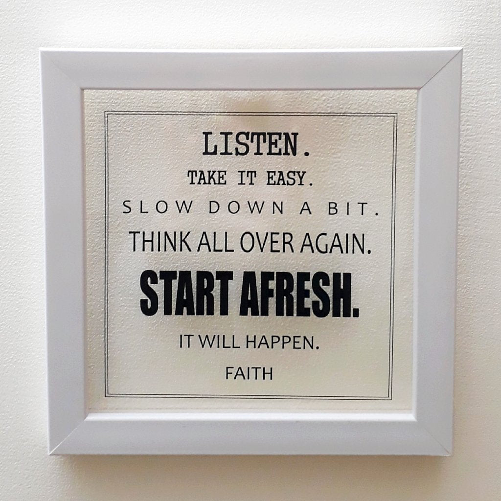 Start Afresh - Floating Frame