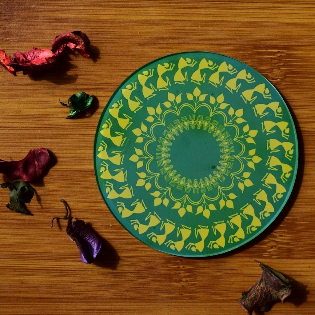 Warli - Green - Coaster